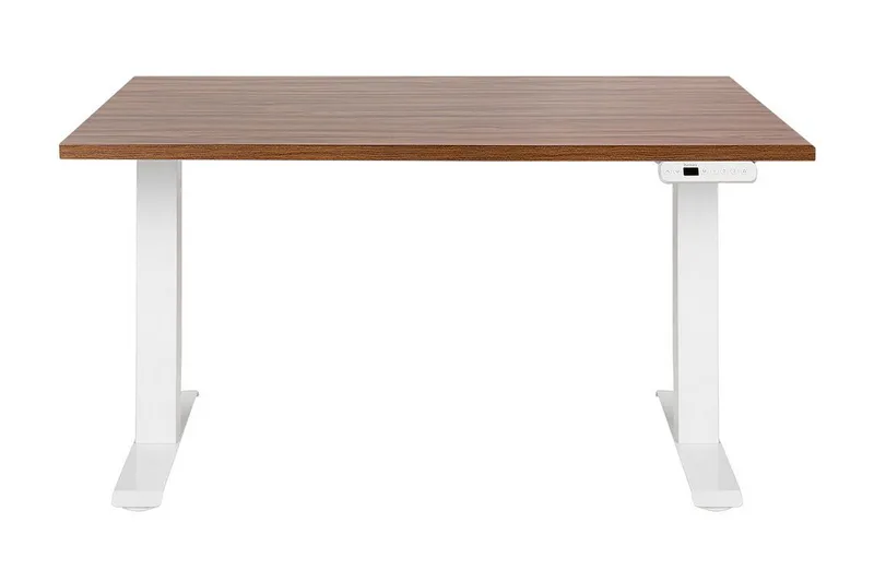 Bina Skrivbord 72x120 cm - Mörkt trä/Vit - Möbler - Bord & matgrupper - Kontorsbord - Skrivbord - Höj och sänkbart skrivbord