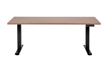 Bina Skrivbord 72x160 cm i Trä med Metallstativ - Brun|Svart - Möbler - Bord & matgrupper - Kontorsbord - Skrivbord - Höj och sänkbart skrivbord