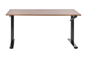 Bina Skrivbord 72x160 cm i Trä med Metallstativ - Brun|Svart - Möbler - Bord & matgrupper - Kontorsbord - Skrivbord - Höj och sänkbart skrivbord