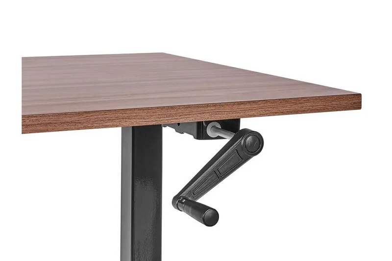 Bina Skrivbord 72x160 cm i Trä med Metallstativ - Brun|Svart - Möbler - Bord & matgrupper - Kontorsbord - Skrivbord - Höj och sänkbart skrivbord