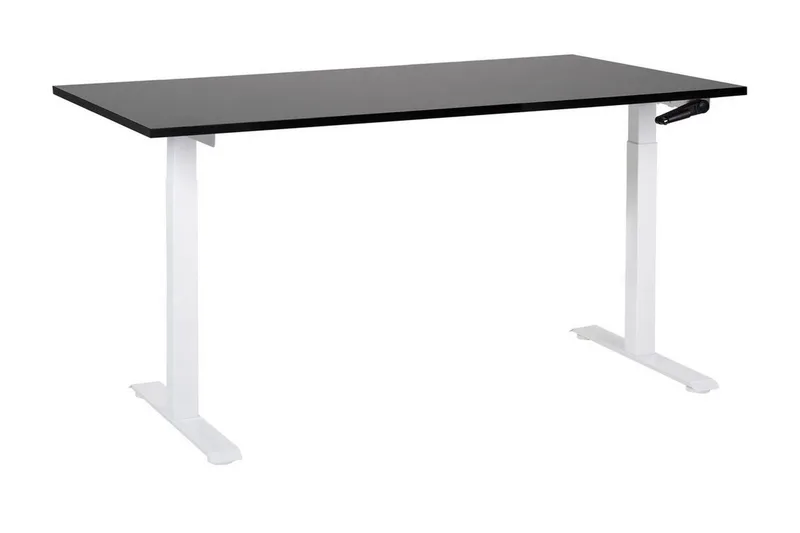 Bina Skrivbord 72x160 cm i Trä med Metallstativ, Svart|Vit