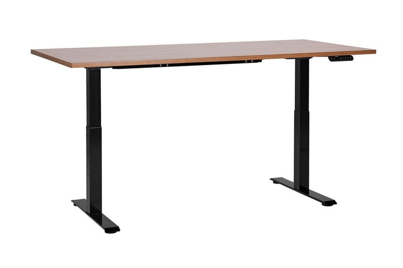 Bina Skrivbord 72x160 cm - Mörkt trä/Svart - Möbler - Bord & matgrupper - Kontorsbord - Skrivbord - Höj och sänkbart skrivbord