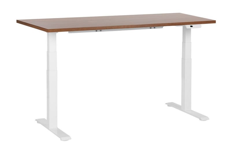 Bina Skrivbord 72x160 cm - Mörkt trä/Vit - Möbler - Bord & matgrupper - Kontorsbord - Skrivbord - Höj och sänkbart skrivbord