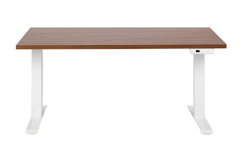 Bina Skrivbord 72x160 cm - Mörkt trä/Vit - Möbler - Bord & matgrupper - Kontorsbord - Skrivbord - Höj och sänkbart skrivbord
