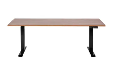 Bina Skrivbord 80x180 cm - Mörkt trä/Svart - Möbler - Bord & matgrupper - Kontorsbord - Skrivbord - Höj och sänkbart skrivbord