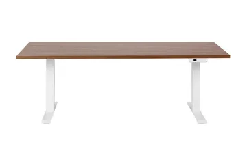 Bina Skrivbord 80x180 cm - Mörkt trä/Vit - Möbler - Bord & matgrupper - Kontorsbord - Skrivbord - Höj och sänkbart skrivbord