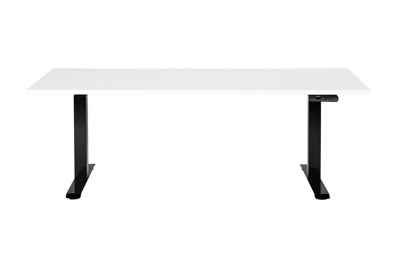 Bina Skrivbord 80x180 cm - Vit/Svart - Möbler - Bord & matgrupper - Kontorsbord - Skrivbord - Höj och sänkbart skrivbord