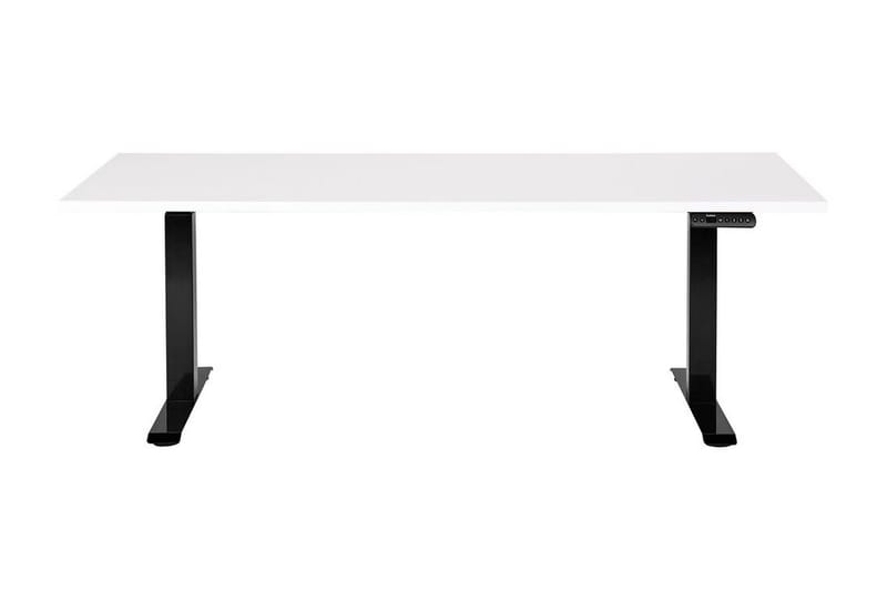 Bina Skrivbord 80x180 cm - Vit/Svart - Möbler - Bord & matgrupper - Kontorsbord - Skrivbord - Höj och sänkbart skrivbord