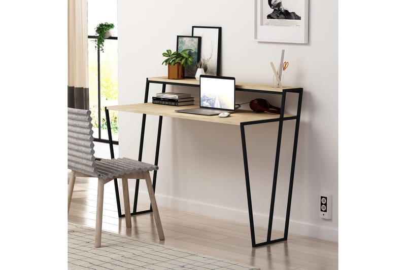 Bodsjö Skrivbord 123 cm med Förvaring Hylla - Brun - Möbler - Bord & matgrupper - Kontorsbord - Skrivbord