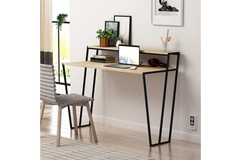 Bodsjö Skrivbord 123 cm med Förvaring Hylla - Brun - Möbler - Bord & matgrupper - Kontorsbord - Skrivbord