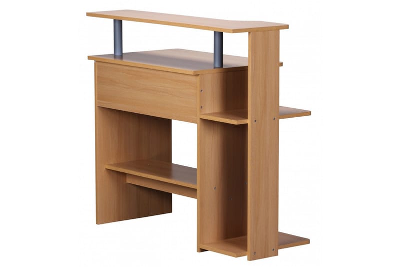 Bozanich Skrivbord 94 cm med Förvaring Hyllor - Natur - Möbler - Bord & matgrupper - Kontorsbord - Skrivbord