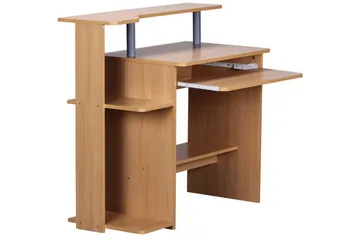 Bozanich Skrivbord 94 cm med Förvaring Hyllor - Natur - Möbler - Bord & matgrupper - Kontorsbord - Skrivbord