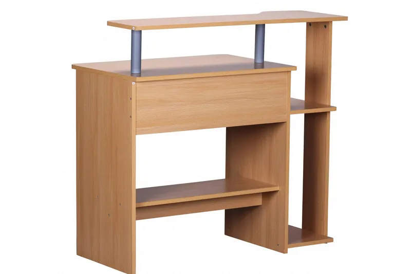 Bozanich Skrivbord 94 cm med Förvaring Hyllor - Natur - Möbler - Bord & matgrupper - Kontorsbord - Skrivbord