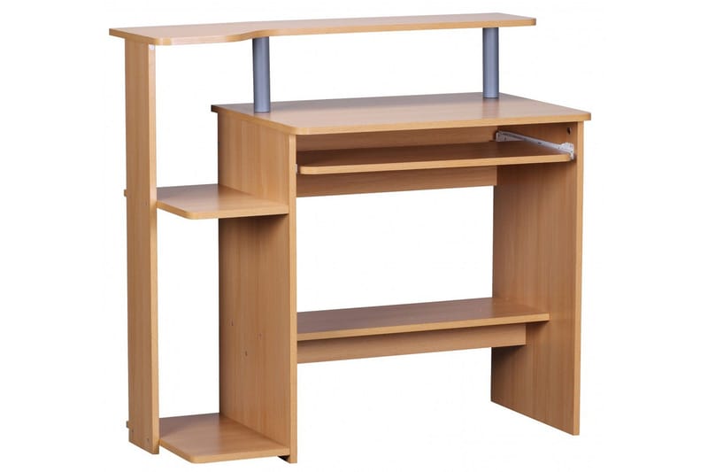 Bozanich Skrivbord 94 cm med Förvaring Hyllor - Natur - Möbler - Bord & matgrupper - Kontorsbord - Skrivbord