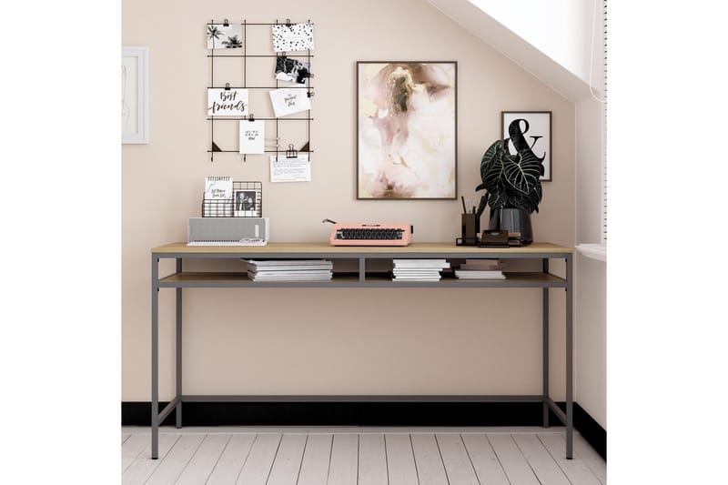 Bradford Skrivbord 153 cm Grå - Dorel Home - Möbler - Bord & matgrupper - Kontorsbord - Skrivbord
