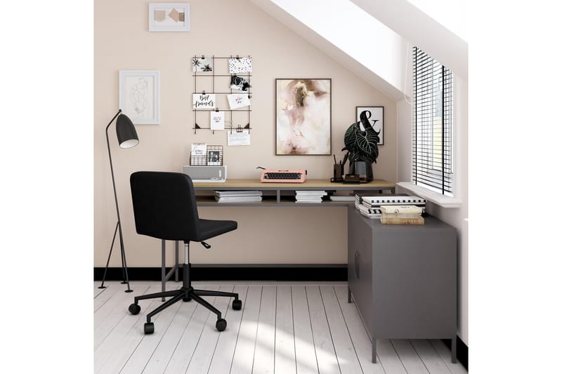 Bradford Skrivbord 153 cm Grå - Dorel Home - Möbler - Bord & matgrupper - Kontorsbord - Skrivbord