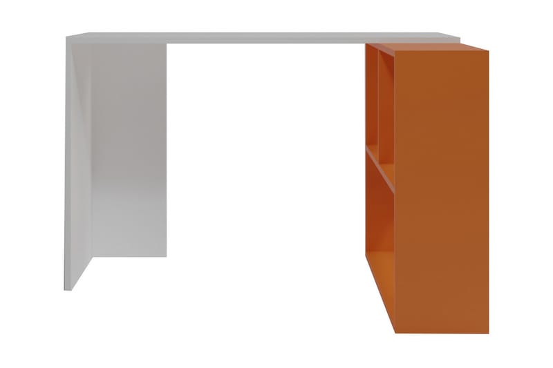 Cabeci Skrivbord 120 cm med Förvaring Hyllor - Vit/Orange - Möbler - Bord & matgrupper - Kontorsbord - Skrivbord