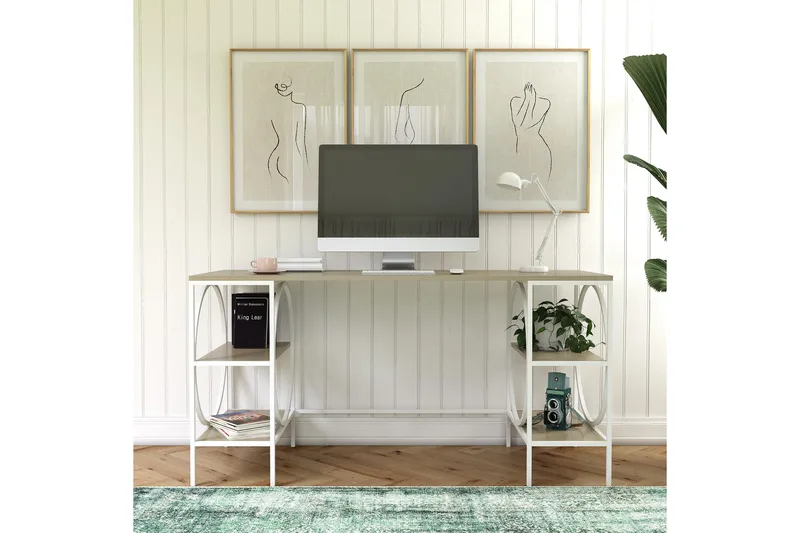 Cambridge Skrivbord 152 cm Brun, Dorel Home