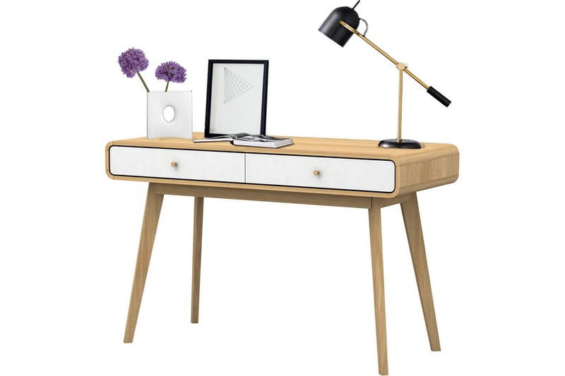 Skrivbord Cassie Ek/Vit - Ek/Vit - Möbler - Bord & matgrupper - Kontorsbord - Skrivbord