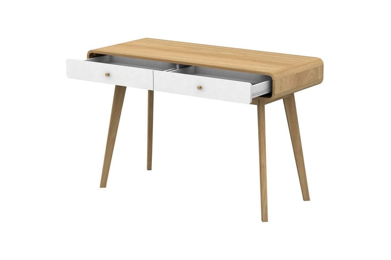 Skrivbord Cassie Ek/Vit - Ek/Vit - Möbler - Bord & matgrupper - Kontorsbord - Skrivbord