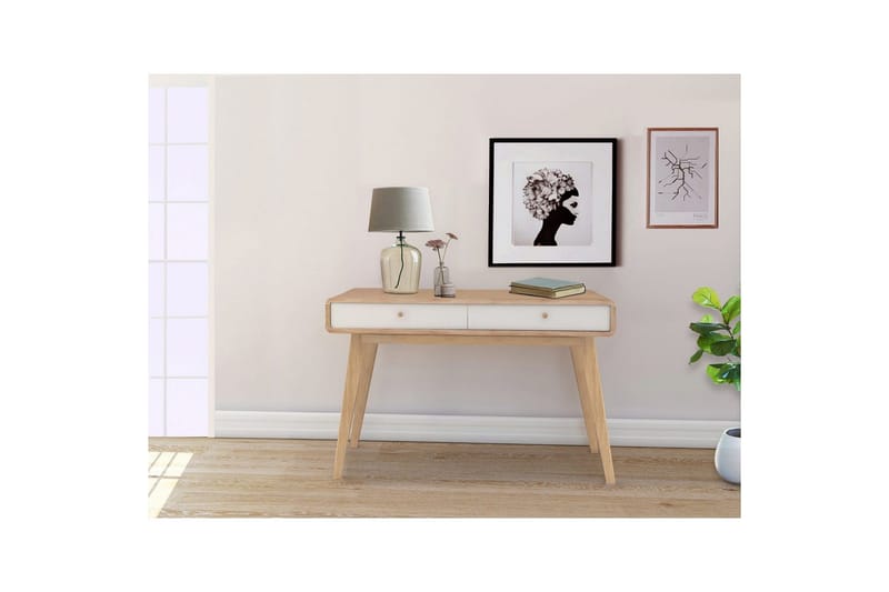 Skrivbord Cassie Ek/Vit - Ek/Vit - Möbler - Bord & matgrupper - Kontorsbord - Skrivbord