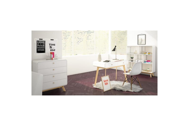 Skrivbord Cassie Vit/Vit - Vit/Vit - Möbler - Bord & matgrupper - Kontorsbord - Skrivbord
