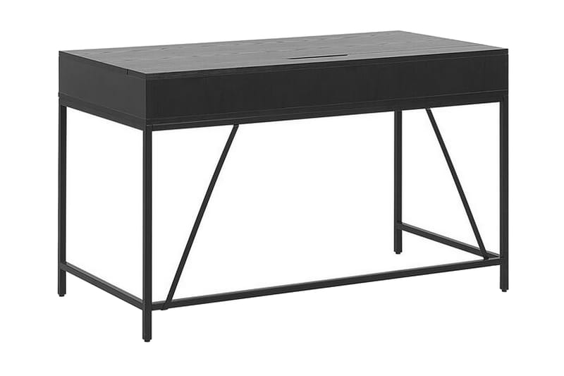 Cebolleros Skrivbord 120 cm med Förvaring 2 Lådor - Svart/Ljust Trä - Skrivbord