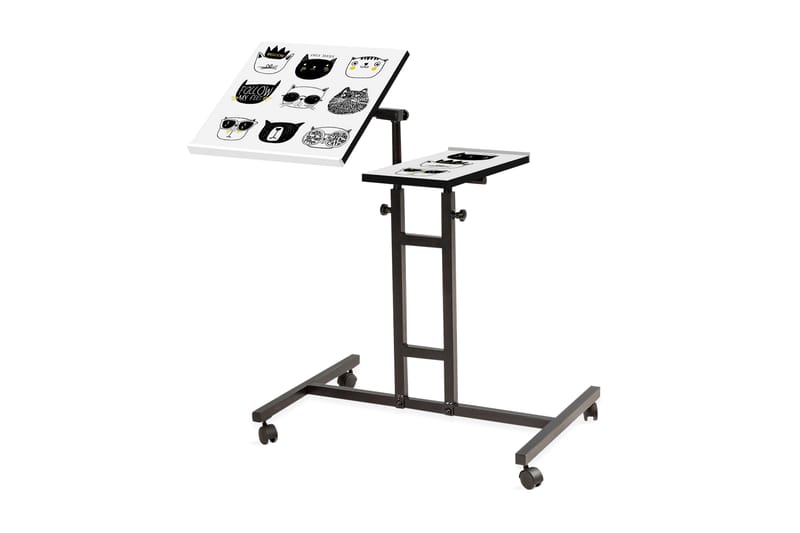 Cervino Ståskrivbord 67 cm Katt - Svart/Vit - Möbler - Bord & matgrupper - Kontorsbord - Skrivbord - Höj och sänkbart skrivbord