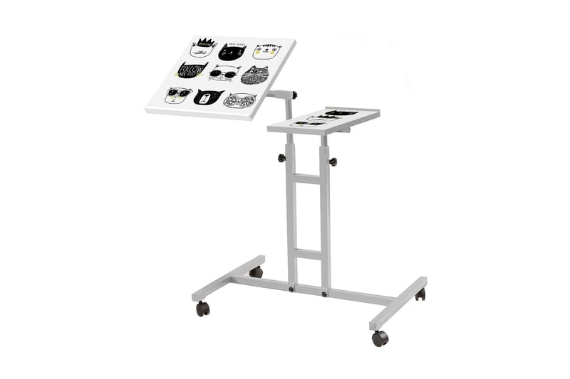 Cervino Ståskrivbord 67 cm Katt - Vit/Svart - Möbler - Bord & matgrupper - Kontorsbord - Skrivbord - Höj och sänkbart skrivbord