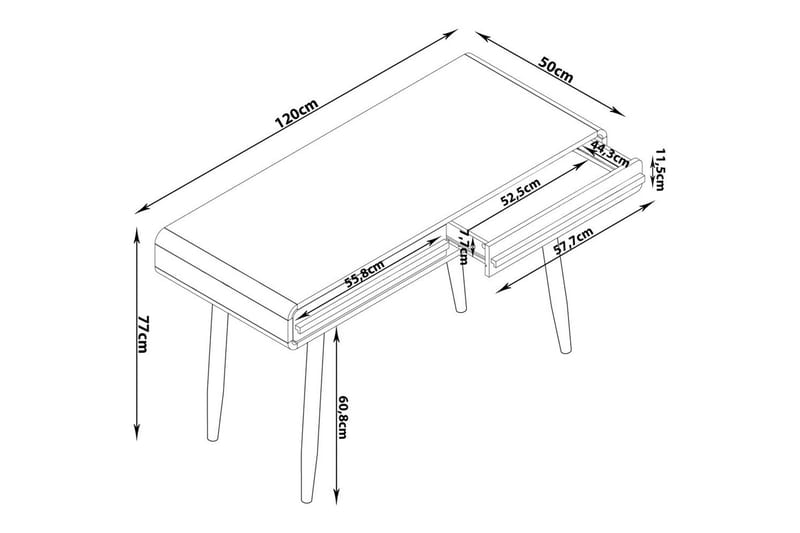 Skrivbord Chantal Natur - Natur - Möbler - Bord & matgrupper - Kontorsbord - Skrivbord