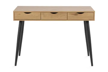 Citysea Skrivbord 110 cm med Förvaring 3 Lådor - Beige/Svart - Möbler - Bord & matgrupper - Kontorsbord - Skrivbord
