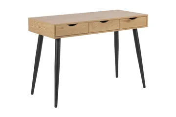 Citysea Skrivbord 110 cm med Förvaring 3 Lådor - Beige/Svart - Möbler - Bord & matgrupper - Kontorsbord - Skrivbord