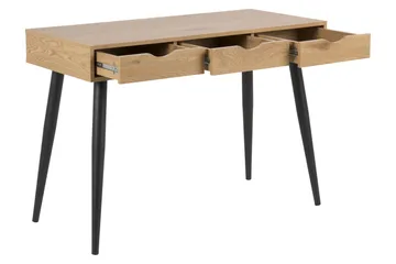 Citysea Skrivbord 110 cm med Förvaring 3 Lådor - Beige/Svart - Möbler - Bord & matgrupper - Kontorsbord - Skrivbord