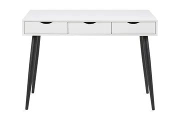 Citysea Skrivbord 110 cm med Förvaring 3 Lådor - Vit/Svart - Möbler - Bord & matgrupper - Kontorsbord - Skrivbord