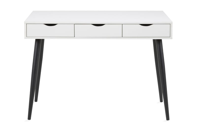 Citysea Skrivbord 110 cm med Förvaring 3 Lådor - Vit/Svart - Möbler - Bord & matgrupper - Kontorsbord - Skrivbord