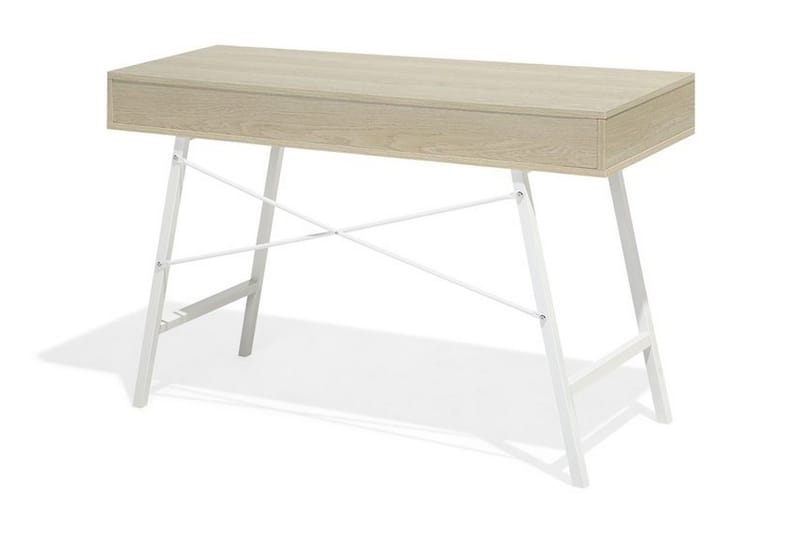Clarita Skrivbord 120 cm med Förvaring Hylla + 2 Lådor - Trä/Natur - Möbler - Bord & matgrupper - Kontorsbord - Skrivbord