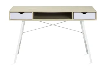 Clarita Skrivbord 120 cm med Förvaring Hylla + 2 Lådor - Trä/Natur - Möbler - Bord & matgrupper - Kontorsbord - Skrivbord