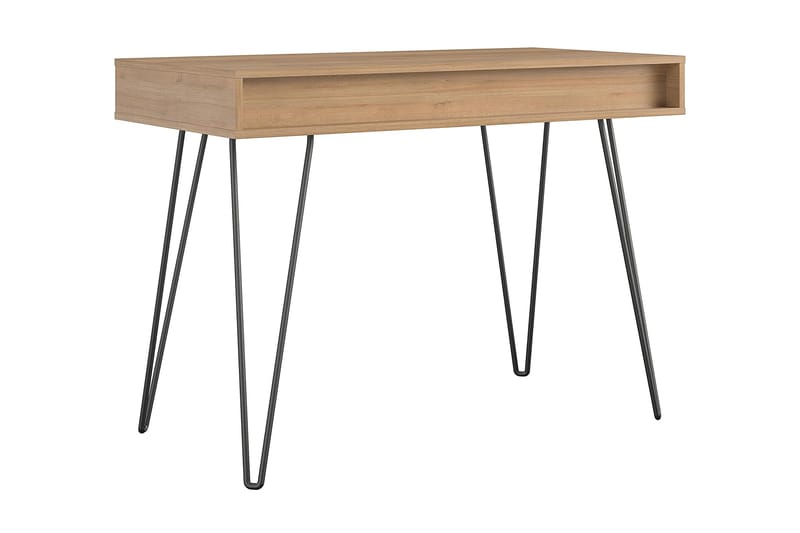 Concord Skrivbord 106 cm med Förvaring Låda Grå/Natur/Svart - Novogratz - Möbler - Bord & matgrupper - Kontorsbord - Skrivbord
