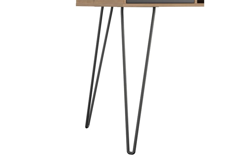 Concord Skrivbord 106 cm med Förvaring Låda Grå/Natur/Svart - Novogratz - Möbler - Bord & matgrupper - Kontorsbord - Skrivbord