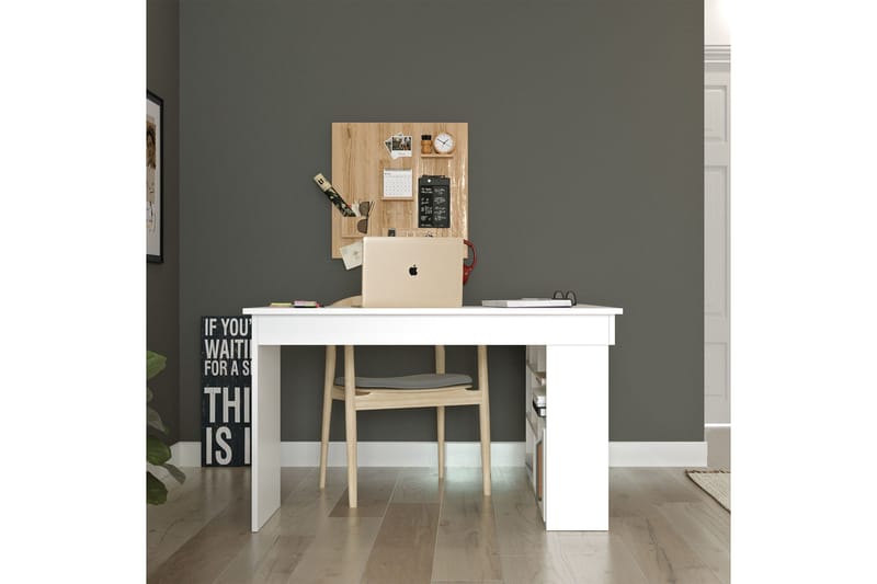 Dalran Skrivbord 129 cm - Vit - Möbler - Bord & matgrupper - Kontorsbord - Skrivbord