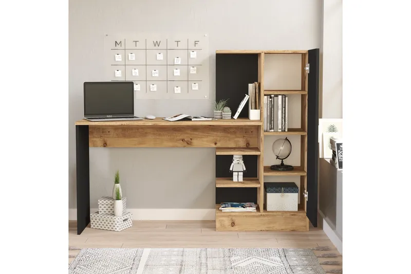 Dalran Skrivbord 152 cm - Natur/Svart - Möbler - Bord & matgrupper - Kontorsbord - Skrivbord