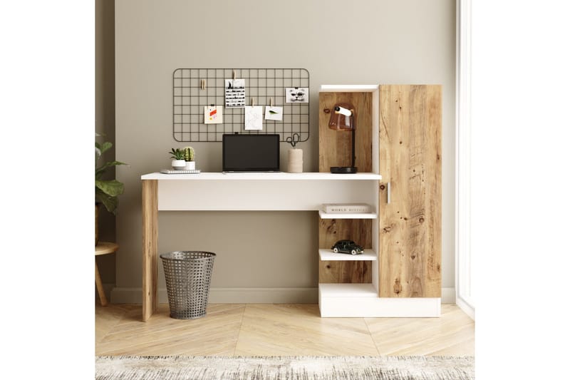 Dalran Skrivbord 152 cm - Natur/Vit - Möbler - Bord & matgrupper - Kontorsbord - Skrivbord