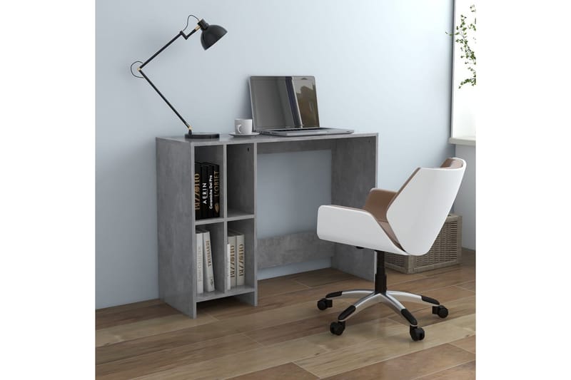 Datorbord betonggrå 102,5x35x75 cm spånskiva - Grå - Möbler - Bord & matgrupper - Kontorsbord - Skrivbord