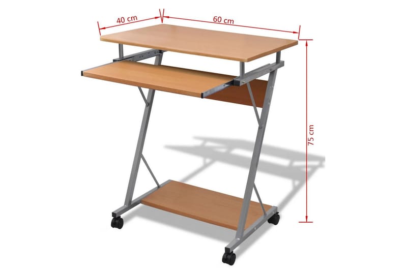 Datorbord Fårö 60x40cm brun - Brun - Möbler - Bord & matgrupper - Kontorsbord - Skrivbord