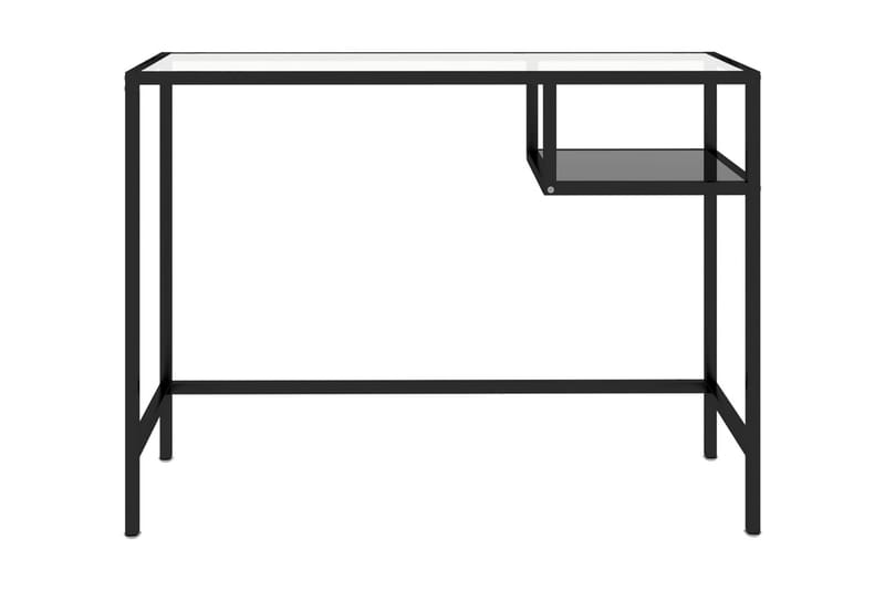 Datorbord svart 100x36x74 cm glas - Svart - Skrivbord