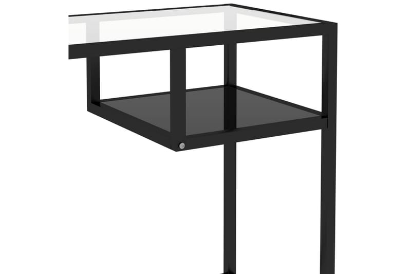 Datorbord svart 100x36x74 cm glas - Svart - Skrivbord