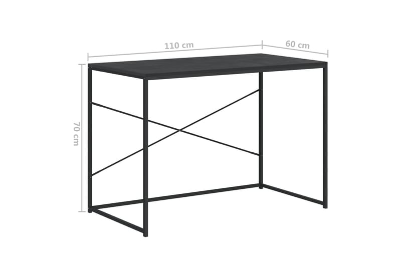 Datorbord svart 110x60x70 cm spånskiva - Svart - Möbler - Bord & matgrupper - Kontorsbord - Skrivbord