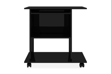 Datorbord svart högglans 80x50x75 cm spånskiva