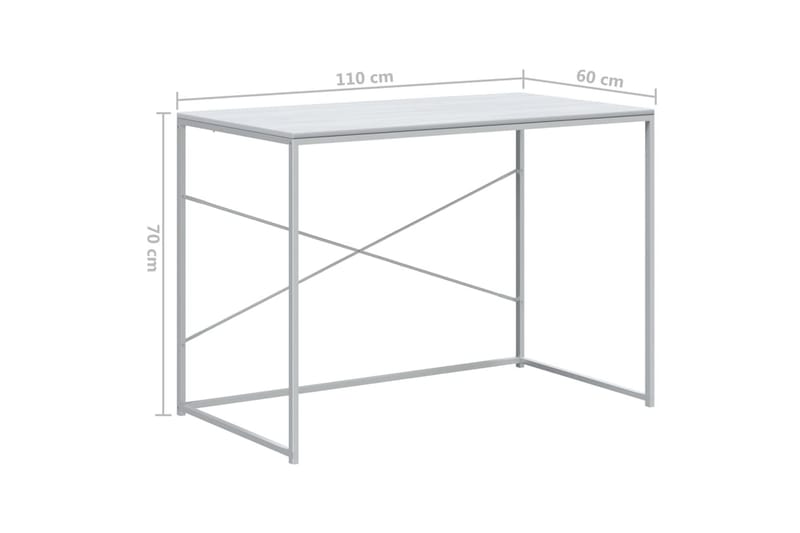 Datorbord vit 110x60x70 cm spånskiva - Vit - Möbler - Bord & matgrupper - Kontorsbord - Skrivbord