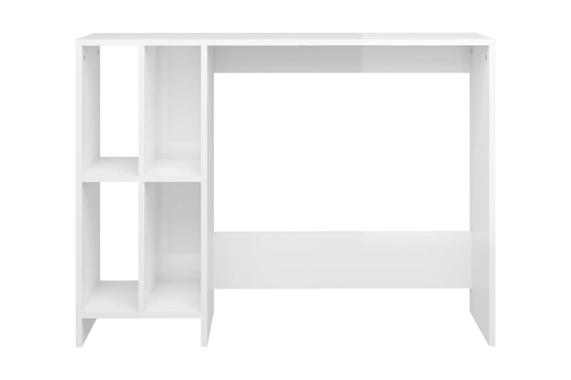 Datorbord vit högglans 102,5x35x75 cm spånskiva - Vit - Skrivbord